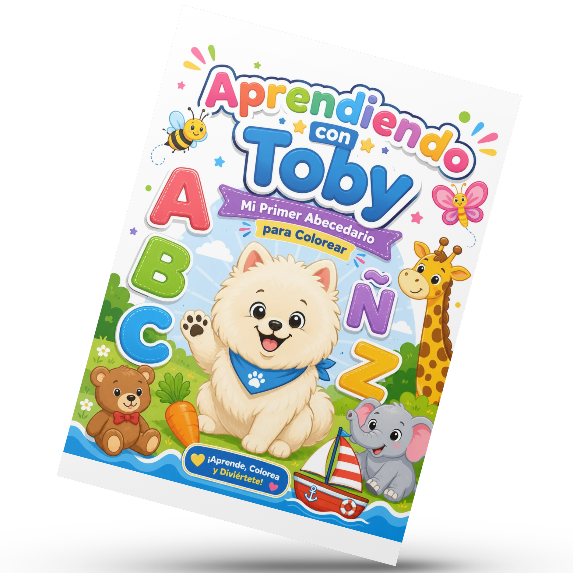 Aprendiendo con Toby: Mi Primer Abecedario para Colorear